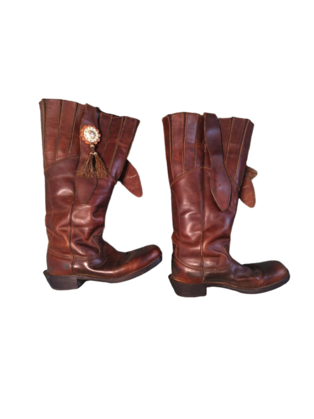 Vintage Durango Western Mule Ear Tall Slouch Boots - Men’s 9 / Women's 11 - Picture 3 of 16